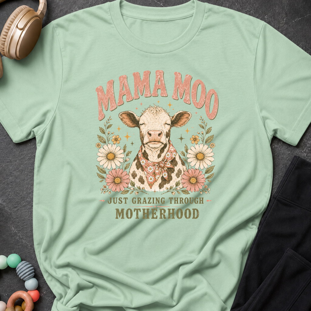 Mama Moo Just Grazing Through Motherhood T-Shirt