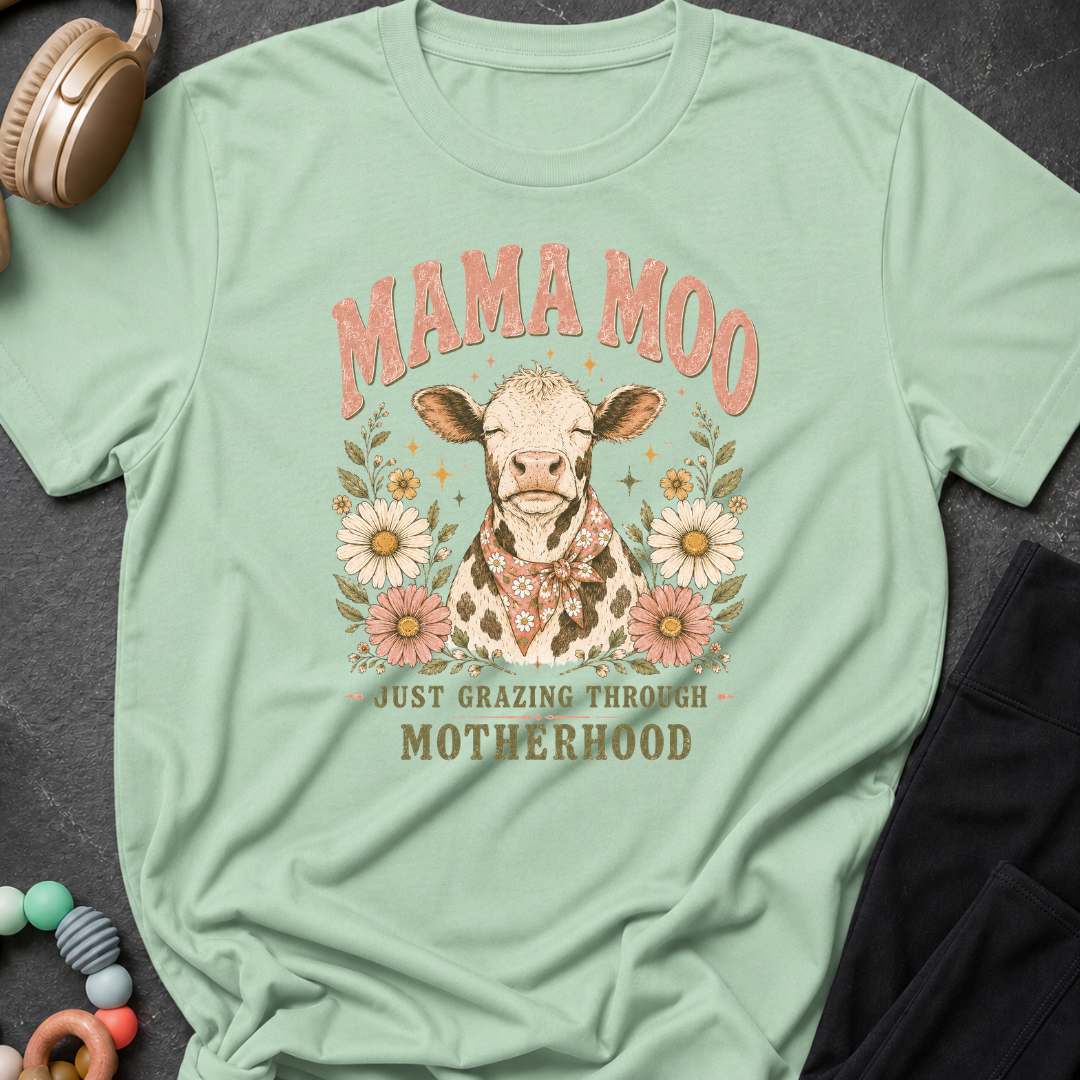 Mama Moo Just Grazing Through Motherhood T-Shirt