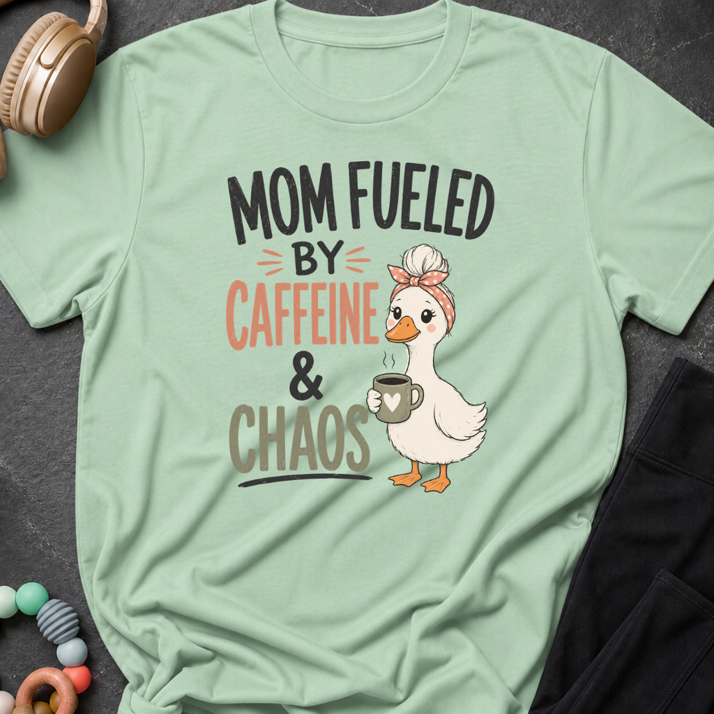 Mom Fueled by Caffeine and Chaos T-Shirt