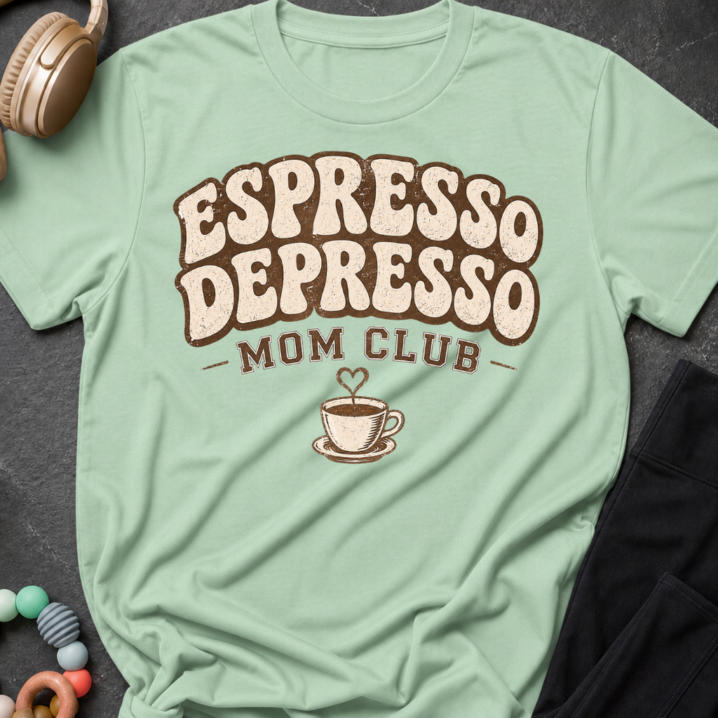 Espresso Depresso Mom Club T-Shirt