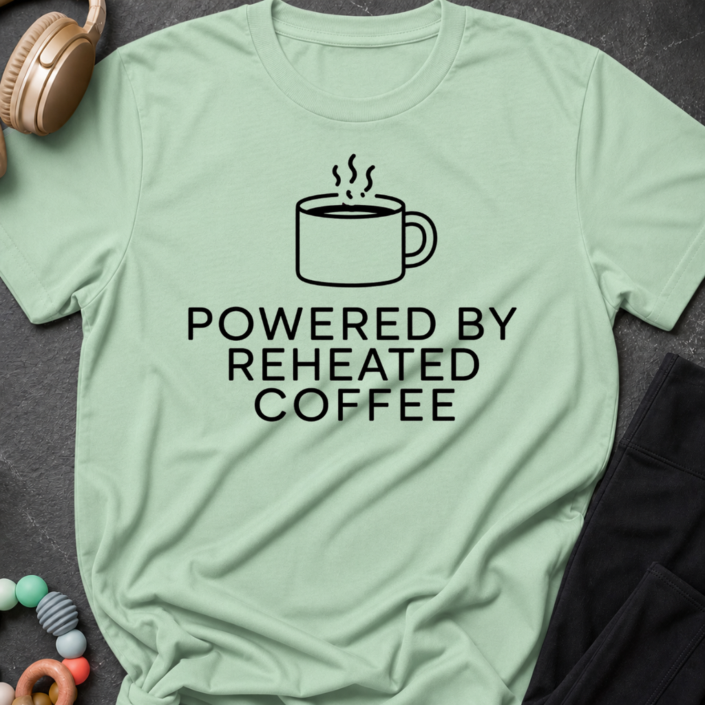 Powered by Reheated Coffee T-Shirt