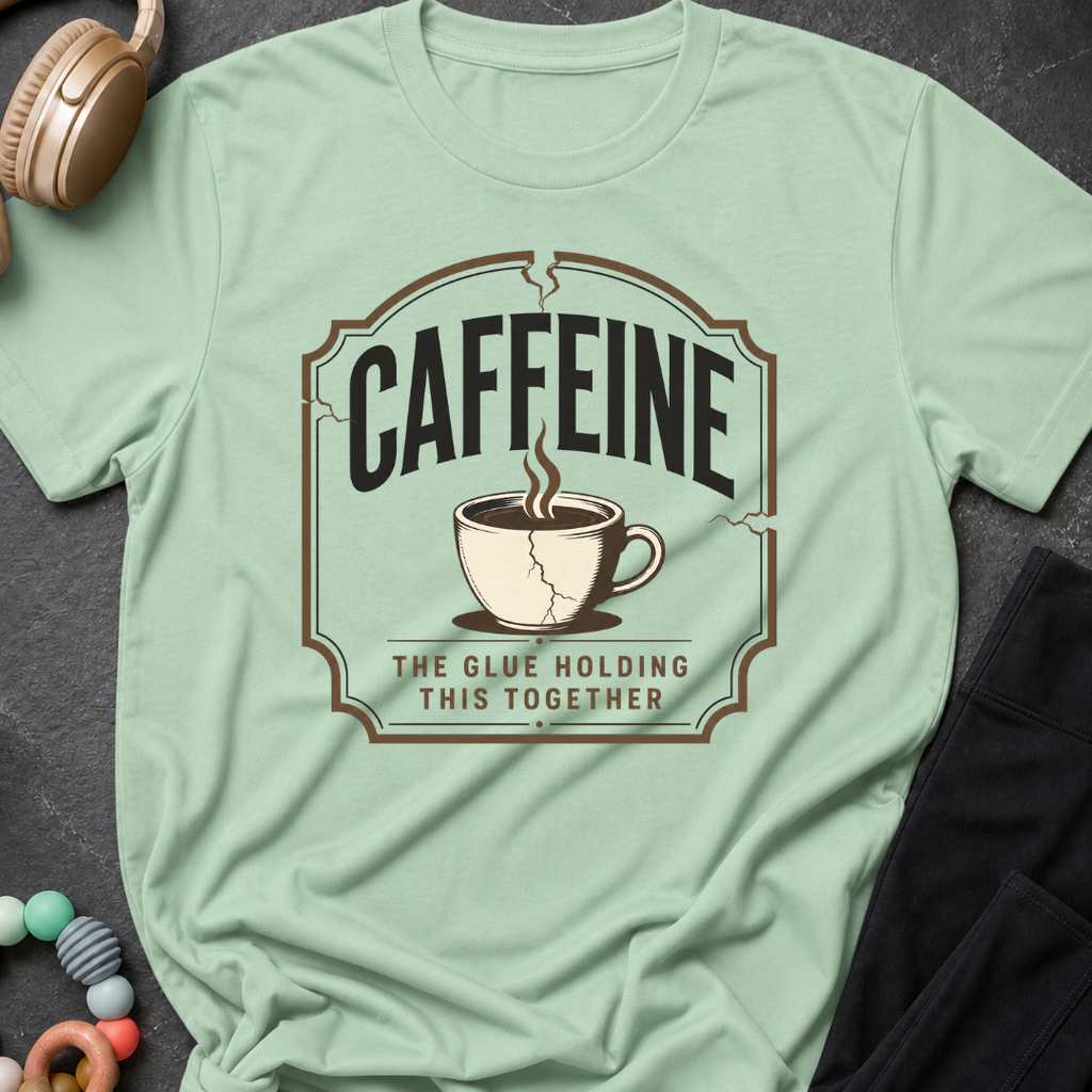Caffeine The Glue Holding It Together T-Shirt