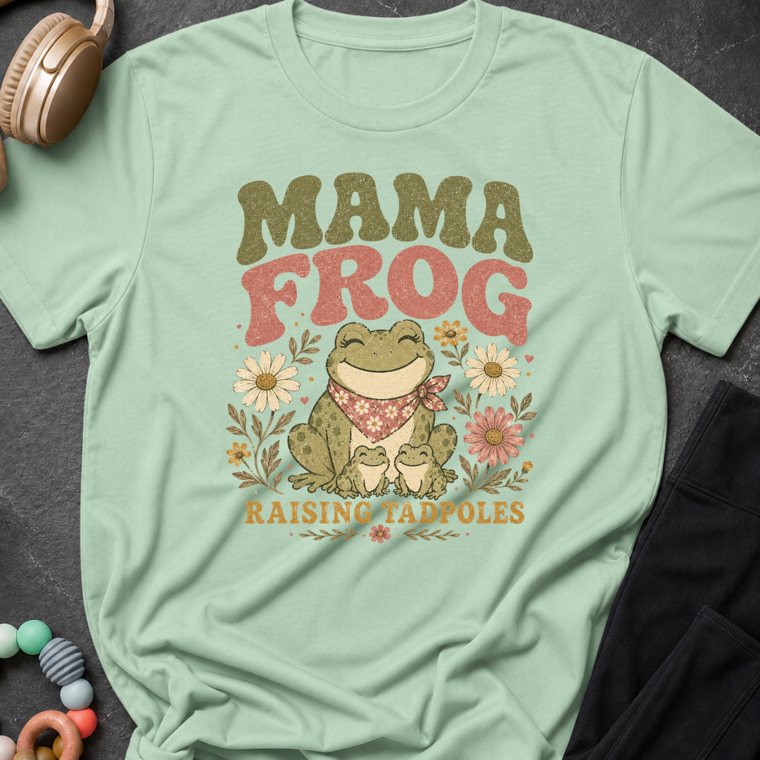 Mama Frog raising Tadpoles T-Shirt