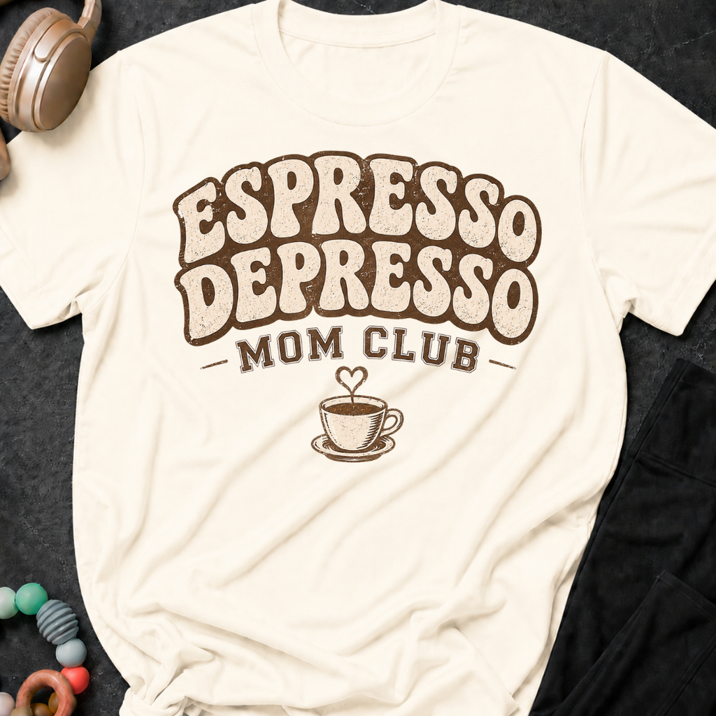 Espresso Depresso Mom Club T-Shirt