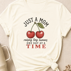 Just A Mom Raising Tiny Humans T-Shirt