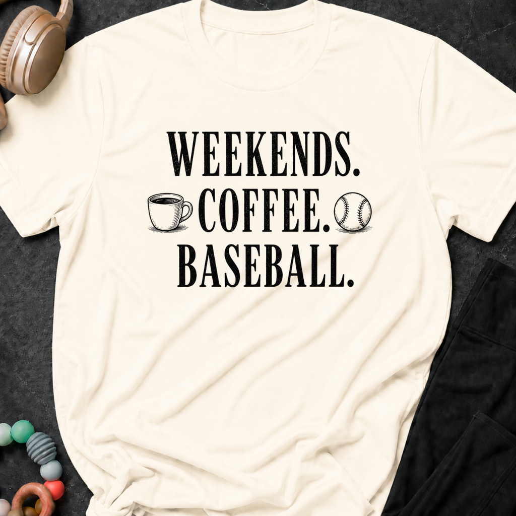Weekends Coffee Baseball T-Shirt