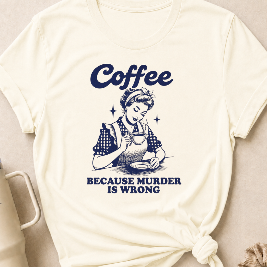 Coffee because murder is wrong T-Shirt