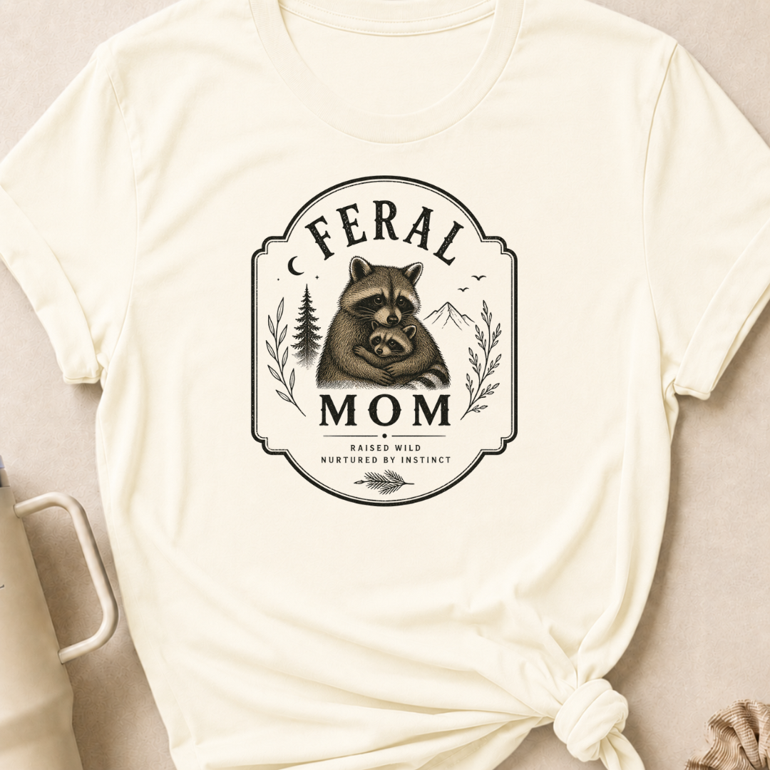 Feral Mom Raised Wild Nurtured By Instinct T-Shirt