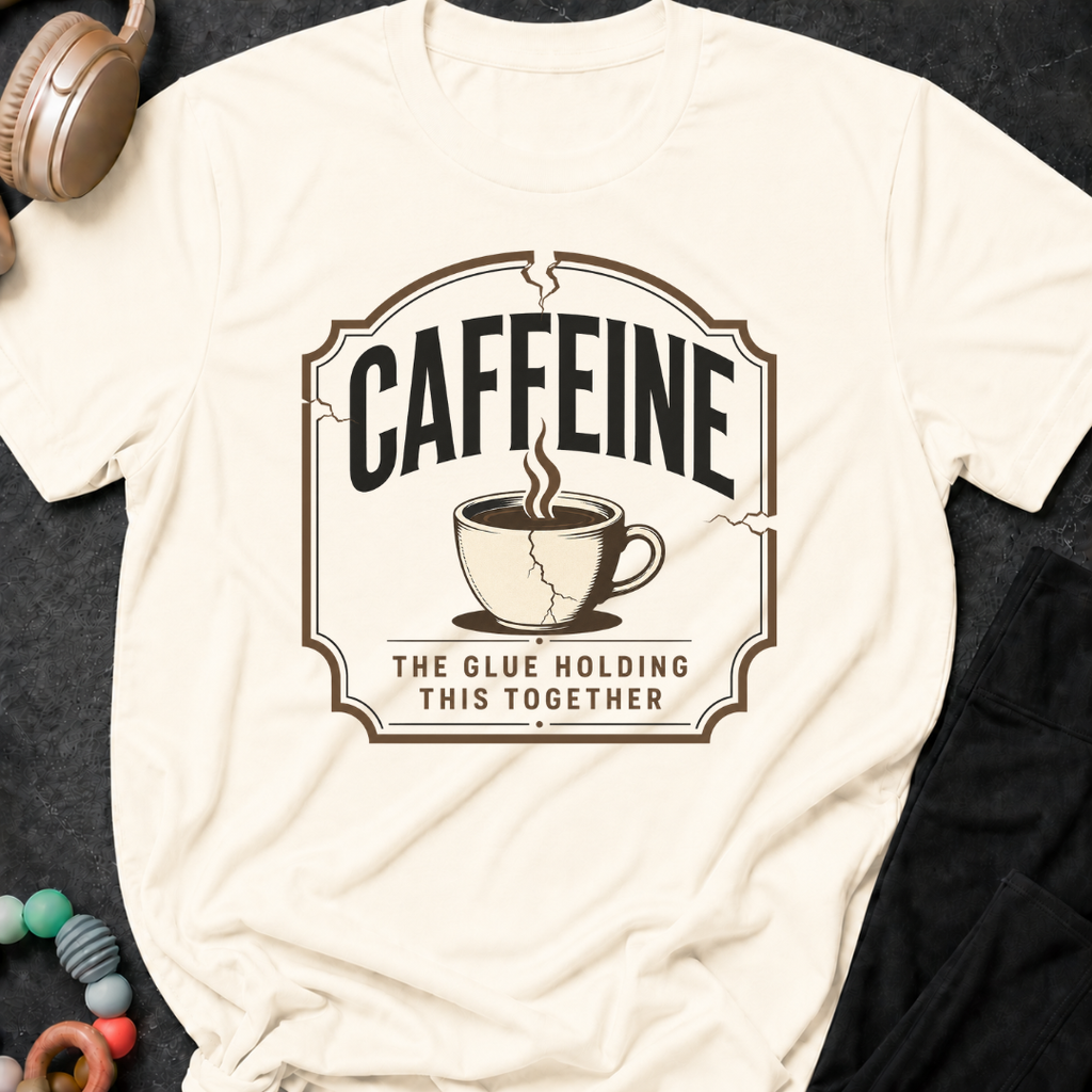 Caffeine The Glue Holding It Together T-Shirt