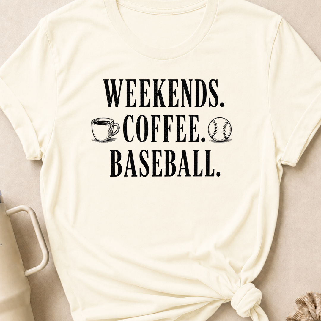 Weekends Coffee Baseball T-Shirt
