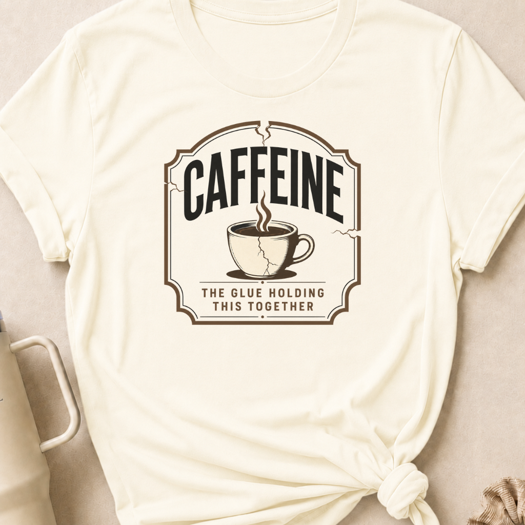 Caffeine The Glue Holding It Together T-Shirt