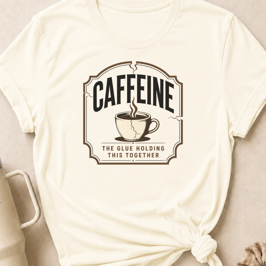 Caffeine The Glue Holding It Together T-Shirt