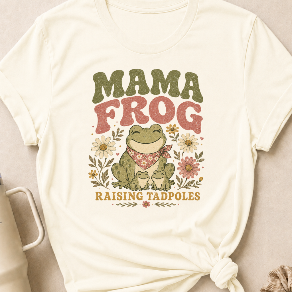 Mama Frog raising Tadpoles T-Shirt