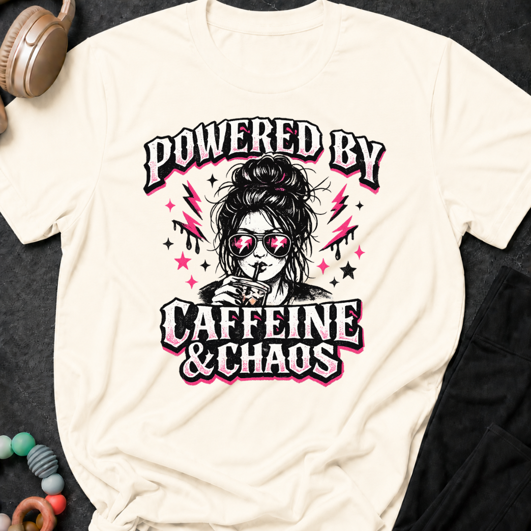 Powered by Caffeine and Chaos T-Shirt