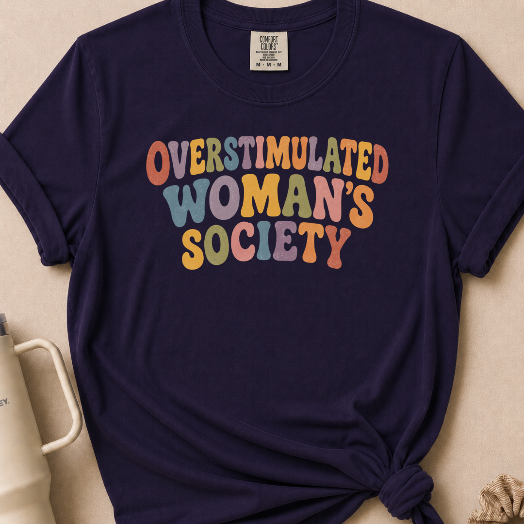 Overstimulated Woman T-shirt 1