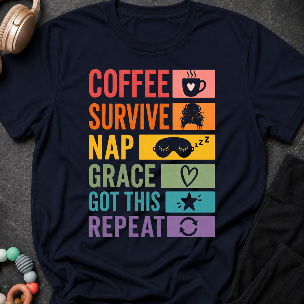 Coffee Survive Nap Grace Got This Repeat T-Shirt
