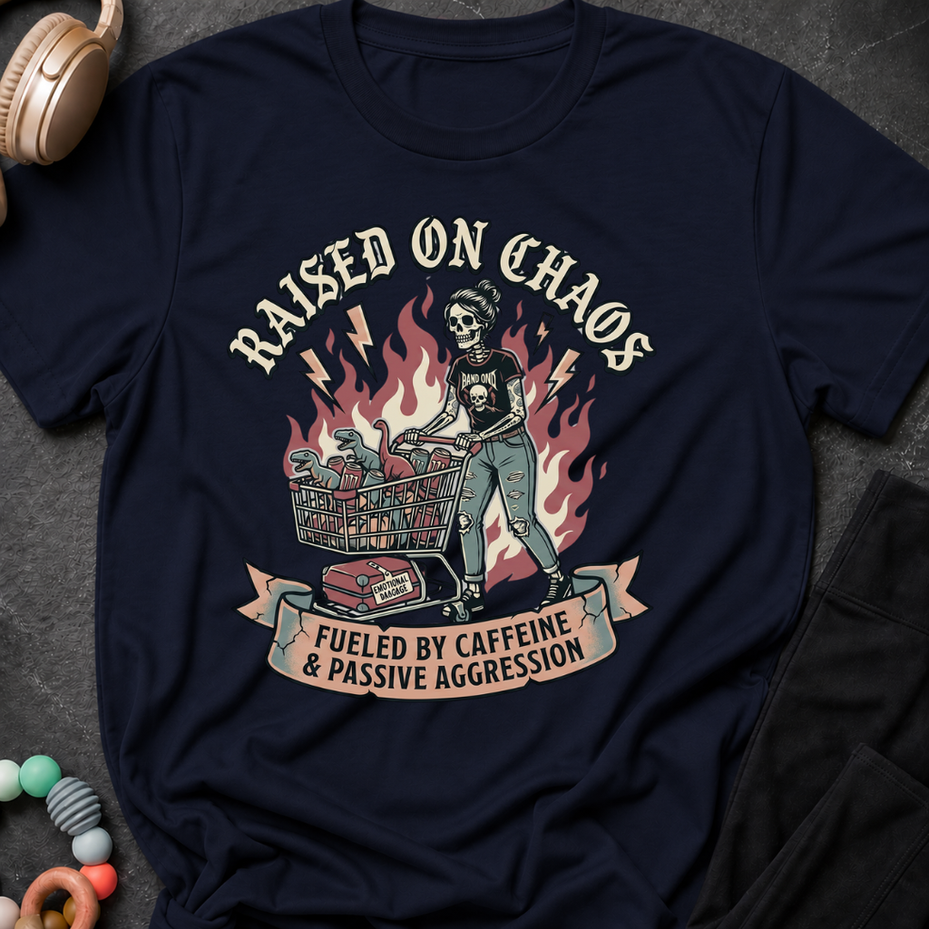 Raised on Chaos Fueled by Caffeine & Passive Aggression T-Shirt