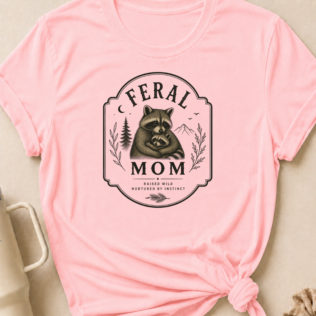 Feral Mom Raised Wild Nurtured By Instinct T-Shirt
