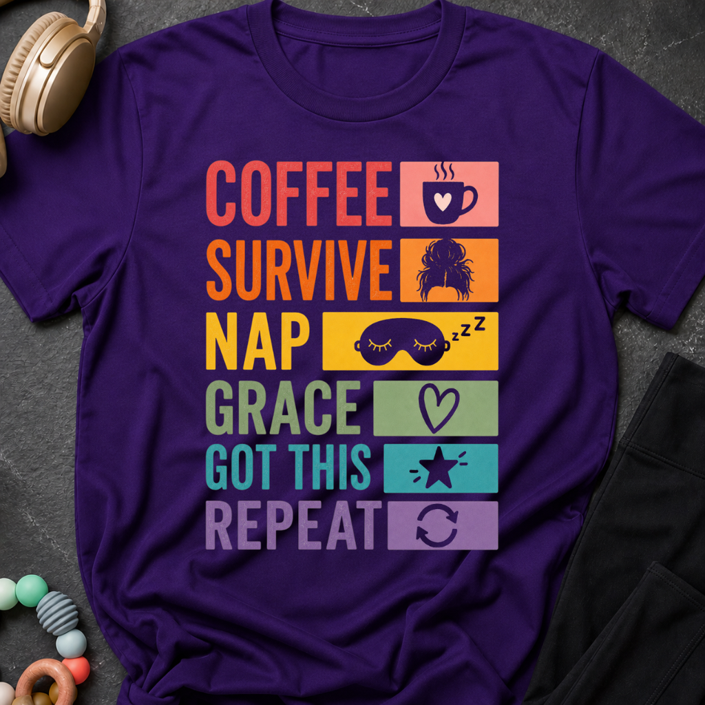 Coffee Survive Nap Grace Got This Repeat T-Shirt