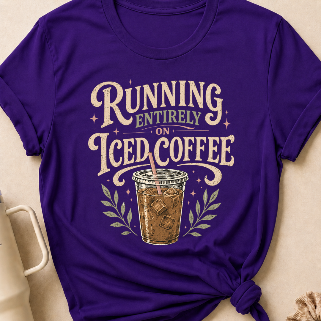 Running Entirely on Iced Coffee T-Shirt