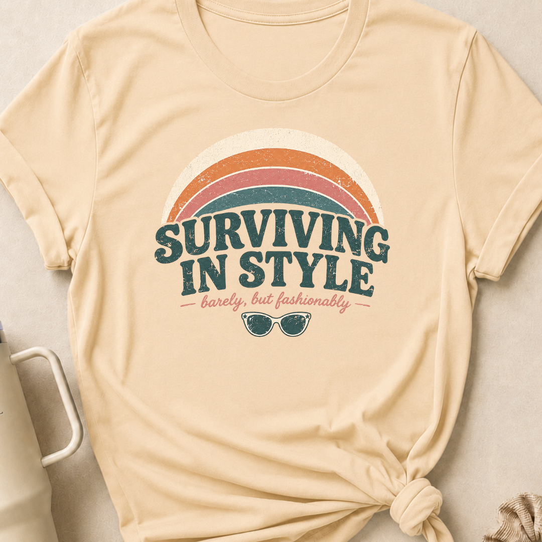 Surviving in Style but Fashionably T-Shirt