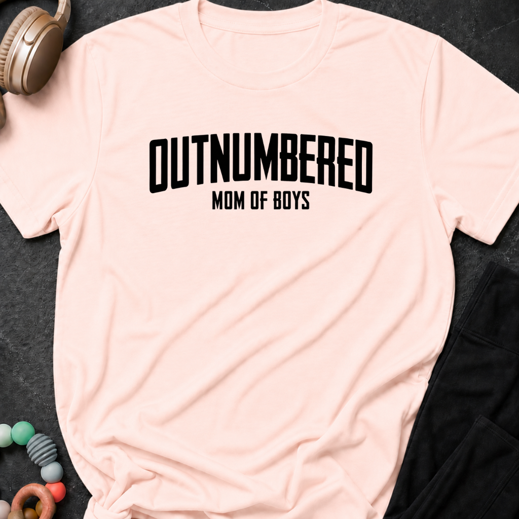 Outnumbered Mom of Boys T-Shirt
