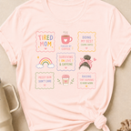 Rainbow Tired Mom T-Shirt