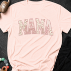 Printed Quilted Look MAMA T-Shirt