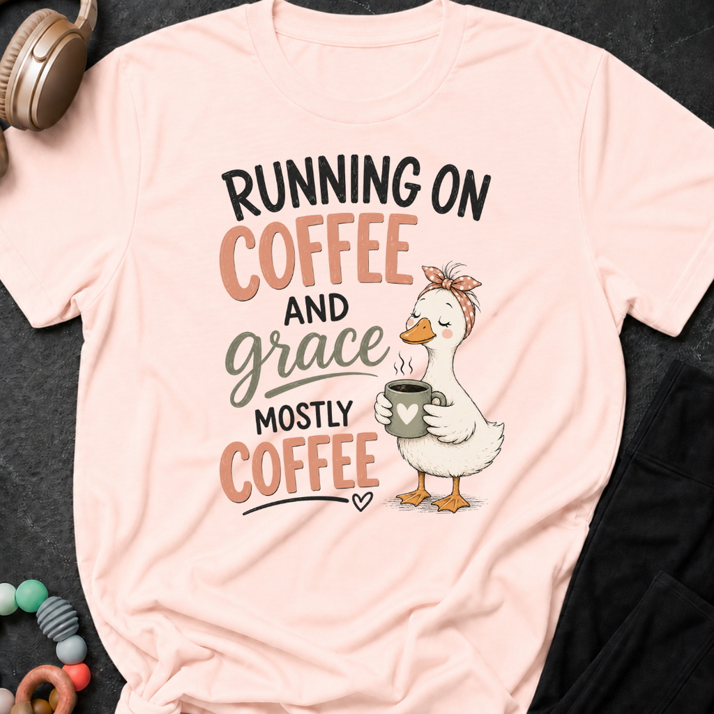 Running on Coffee and Grace, Mostly Grace T-Shirt