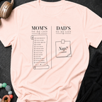 Mom's To-Do List Dad's To Do List T-Shirt