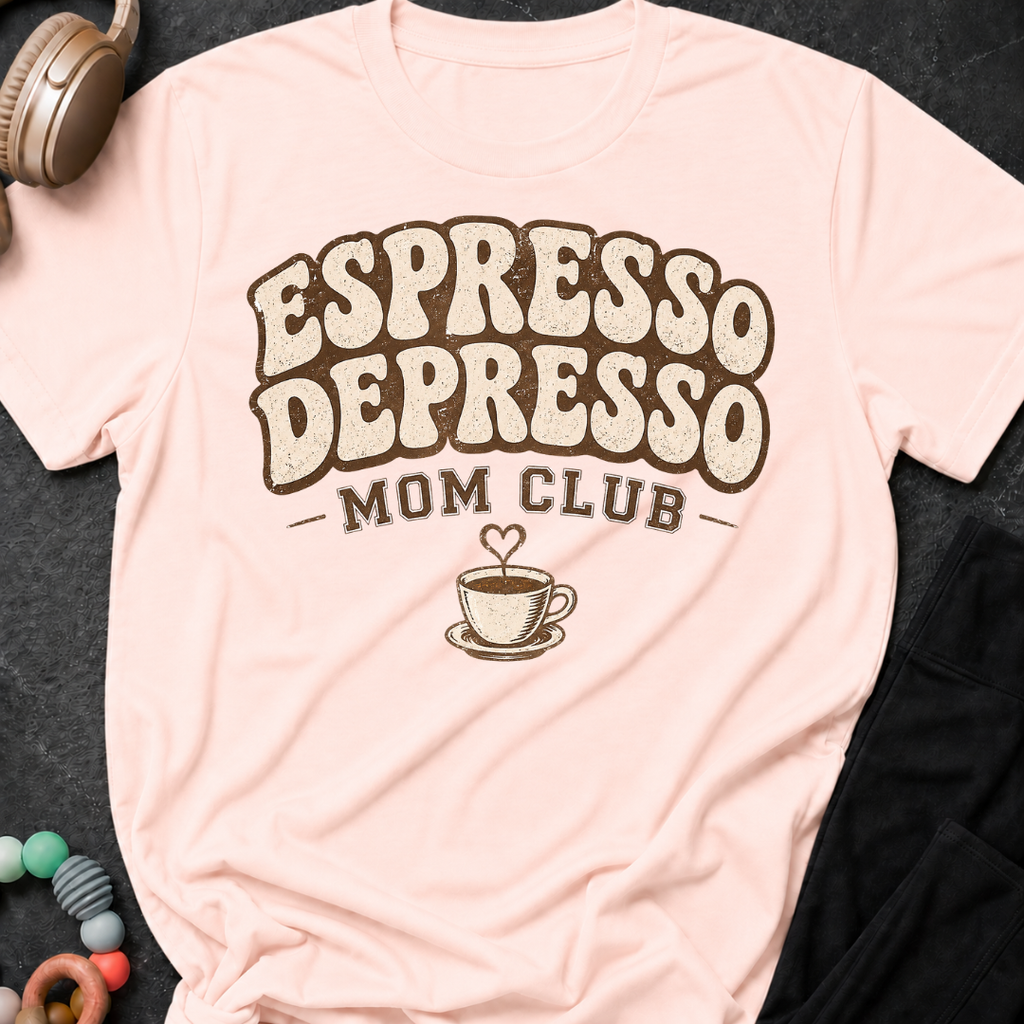 Espresso Depresso Mom Club T-Shirt