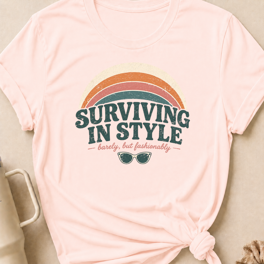 Surviving in Style but Fashionably T-Shirt
