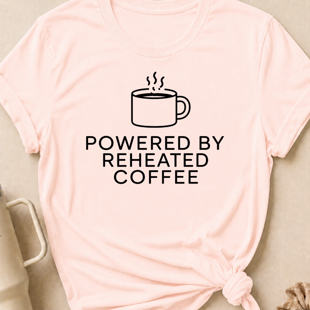Powered by Reheated Coffee T-Shirt