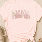 Printed Quilted Look MAMA T-Shirt