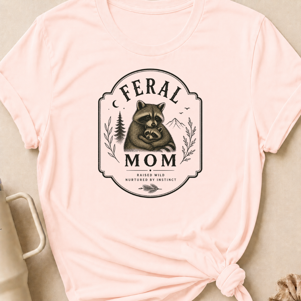 Feral Mom Raised Wild Nurtured By Instinct T-Shirt