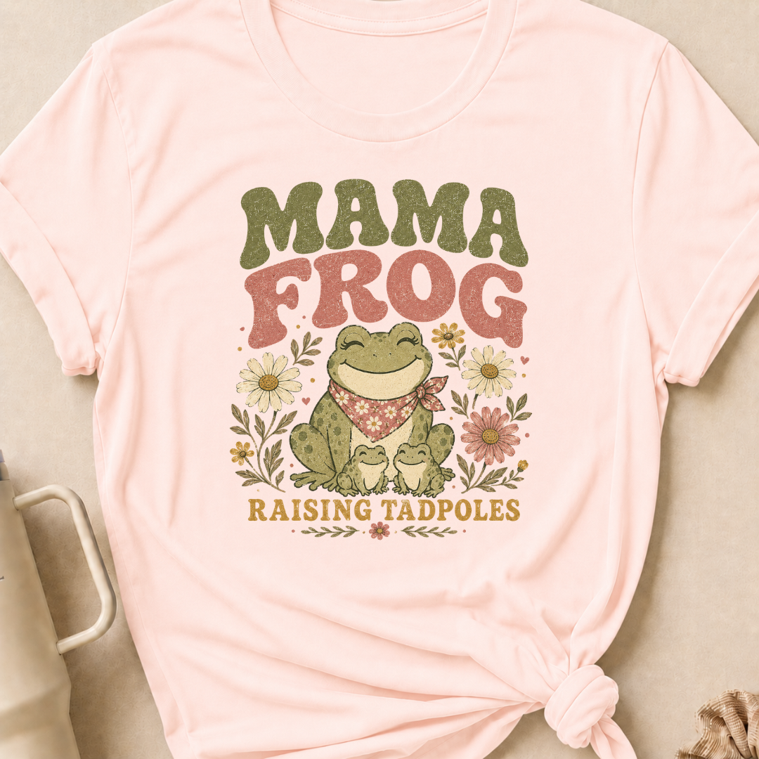 Mama Frog raising Tadpoles T-Shirt