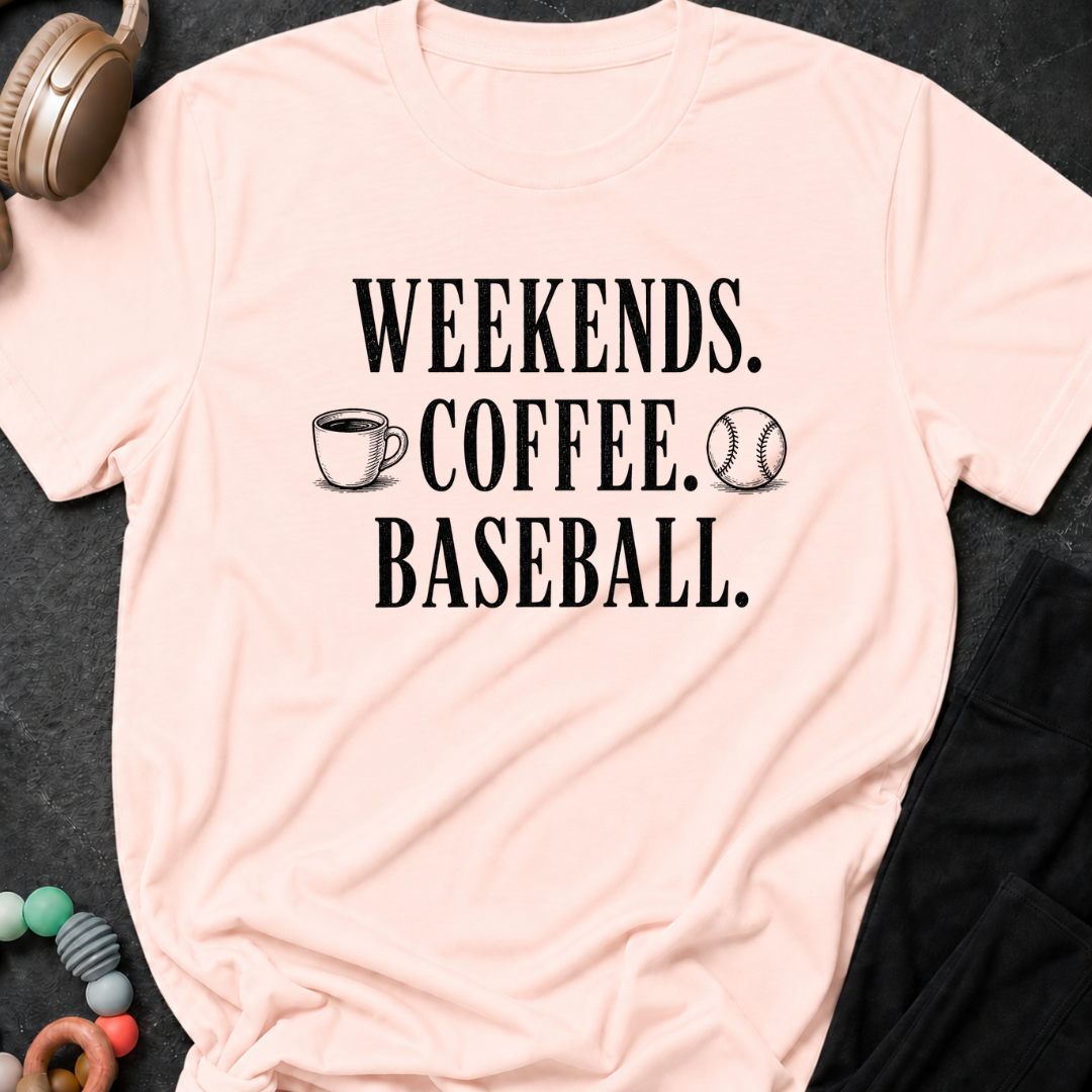 Weekends Coffee Baseball T-Shirt