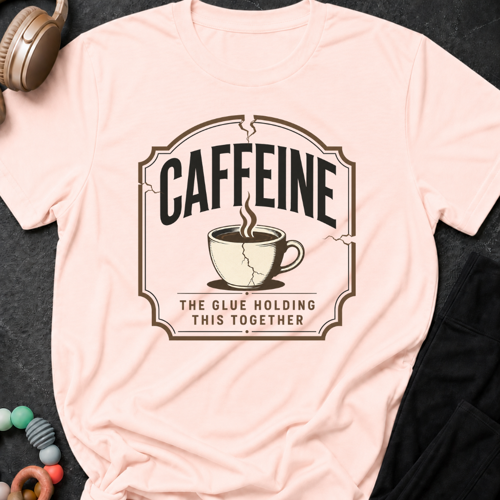 Caffeine The Glue Holding It Together T-Shirt