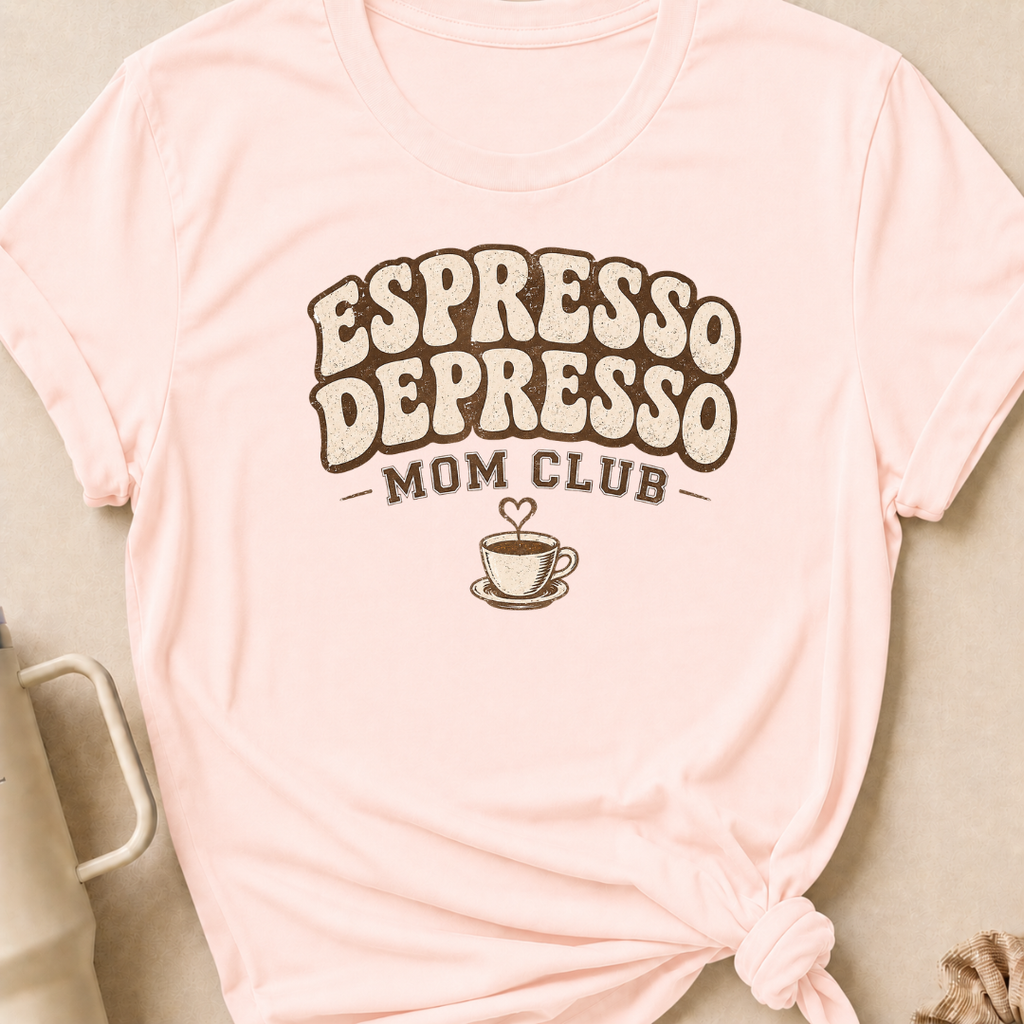 Espresso Depresso Mom Club T-Shirt