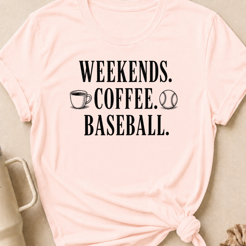 Weekends Coffee Baseball T-Shirt