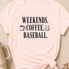 Weekends Coffee Baseball T-Shirt