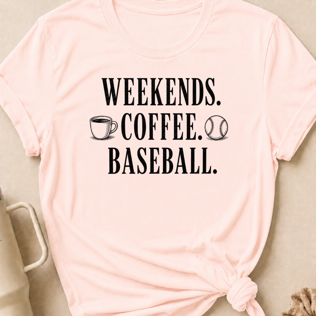 Weekends Coffee Baseball T-Shirt
