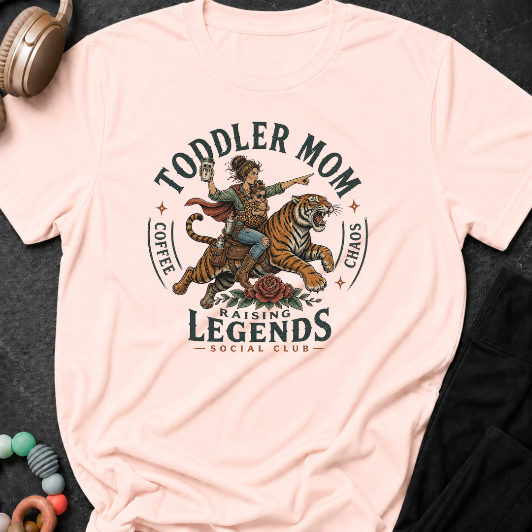 Toddler Mom Raising Legends Social Club T-Shirt
