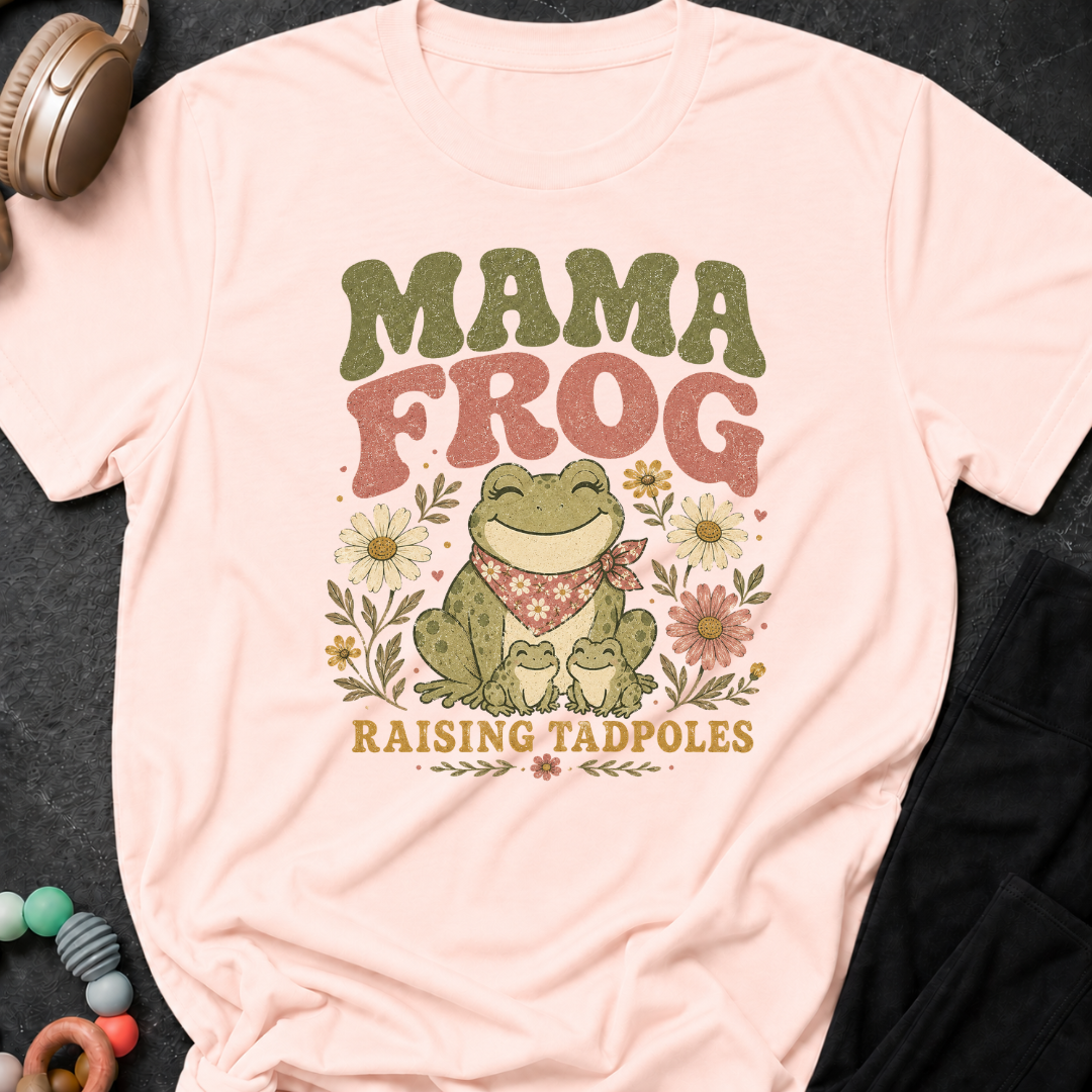 Mama Frog raising Tadpoles T-Shirt