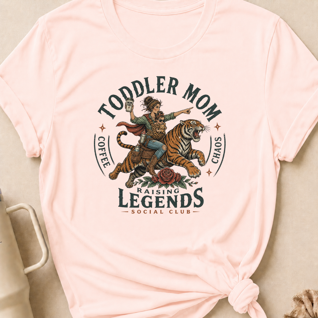 Toddler Mom Raising Legends Social Club T-Shirt