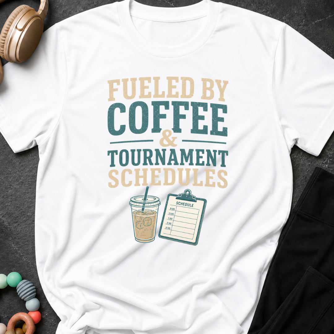 Fueled By Coffee & Tournament Schedules T-Shirt