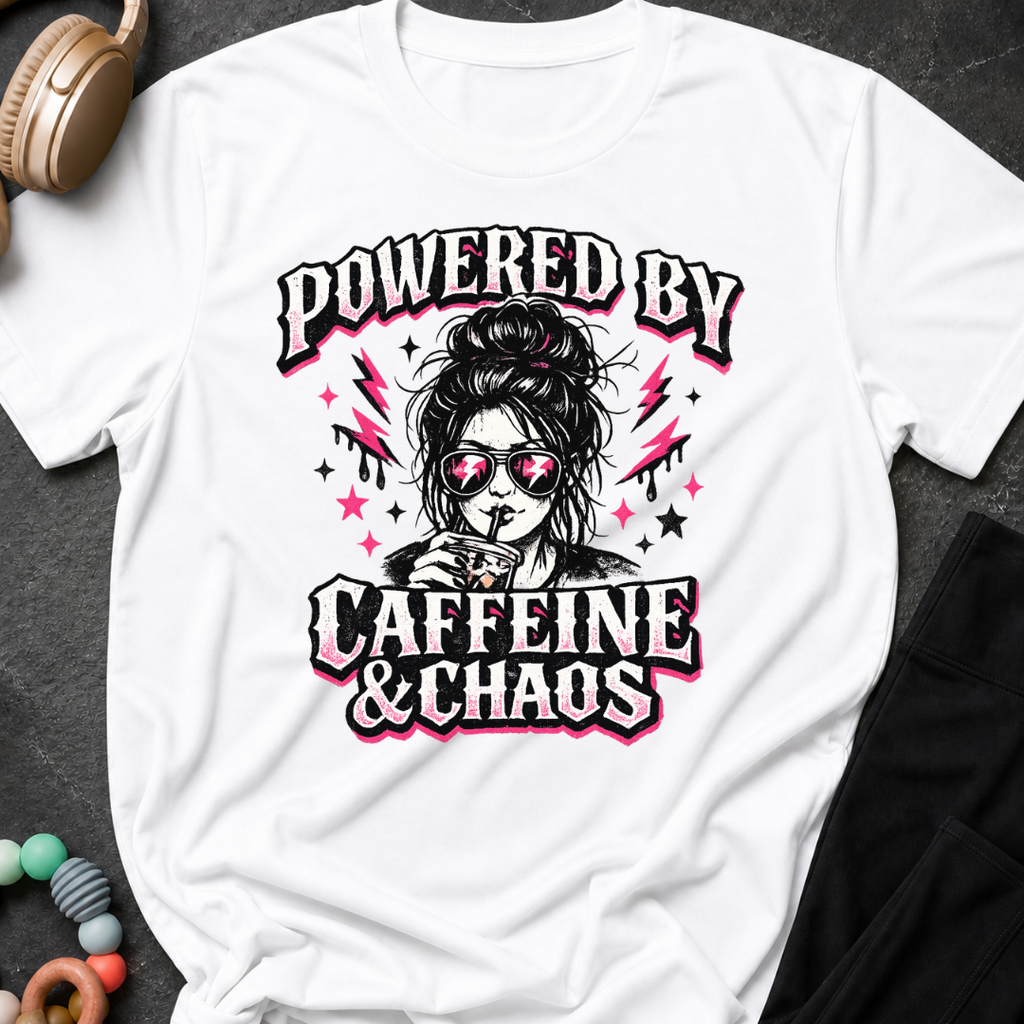 Powered by Caffeine and Chaos T-Shirt