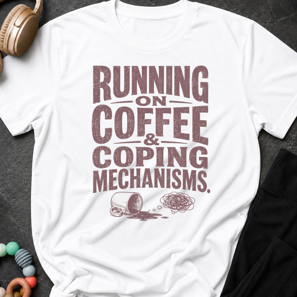 Running on Coffee & Coping Mechanisms T-Shirt