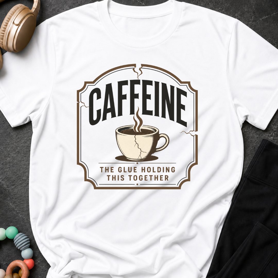 Caffeine The Glue Holding It Together T-Shirt