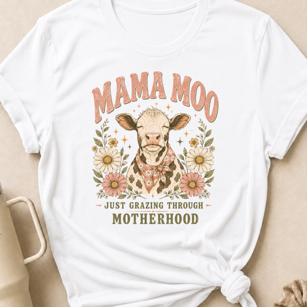 Mama Moo Just Grazing Through Motherhood T-Shirt